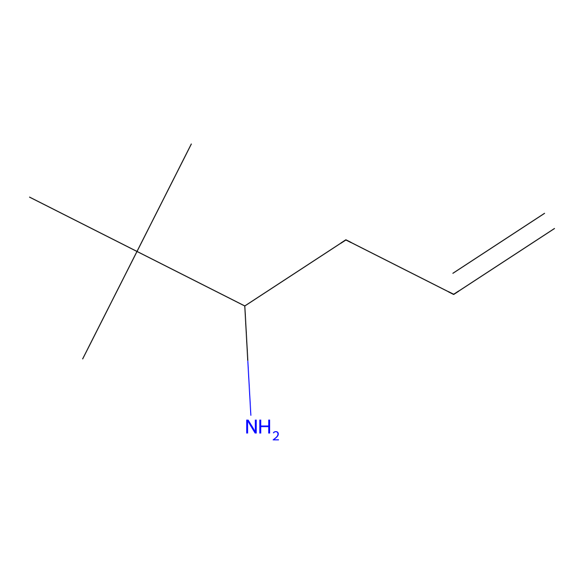 2,2-Dimethylhex-5-en-3-amine molecular structure, CAS 239126-99-9