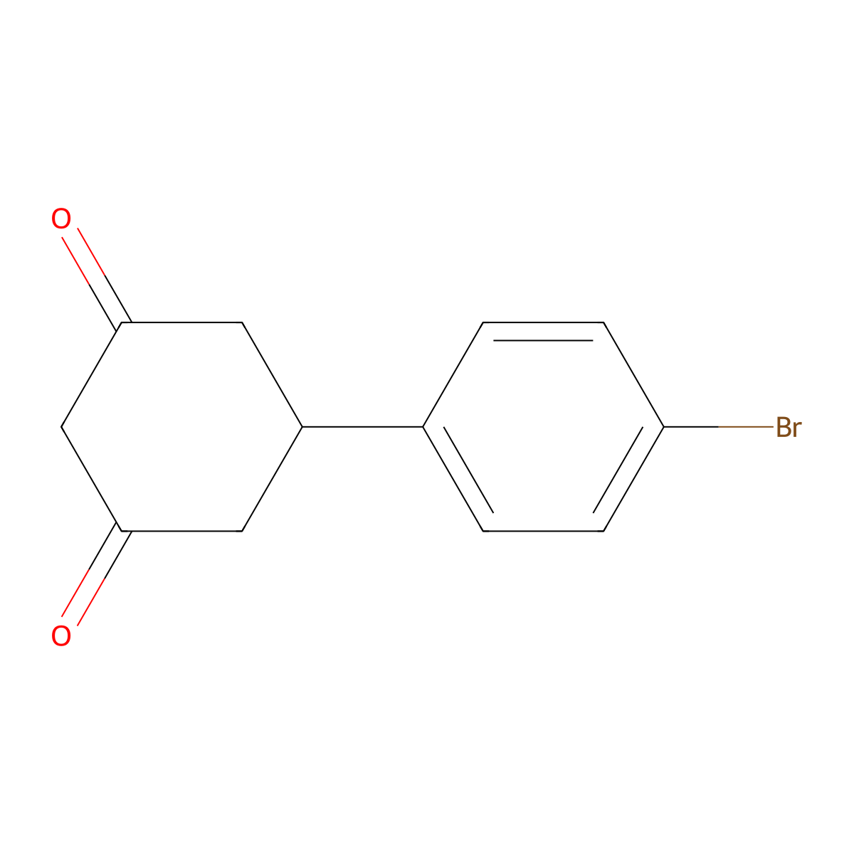 5-(4-Bromophenyl)cyclohexane-1,3-dione molecular structure, CAS 239132-48-0
