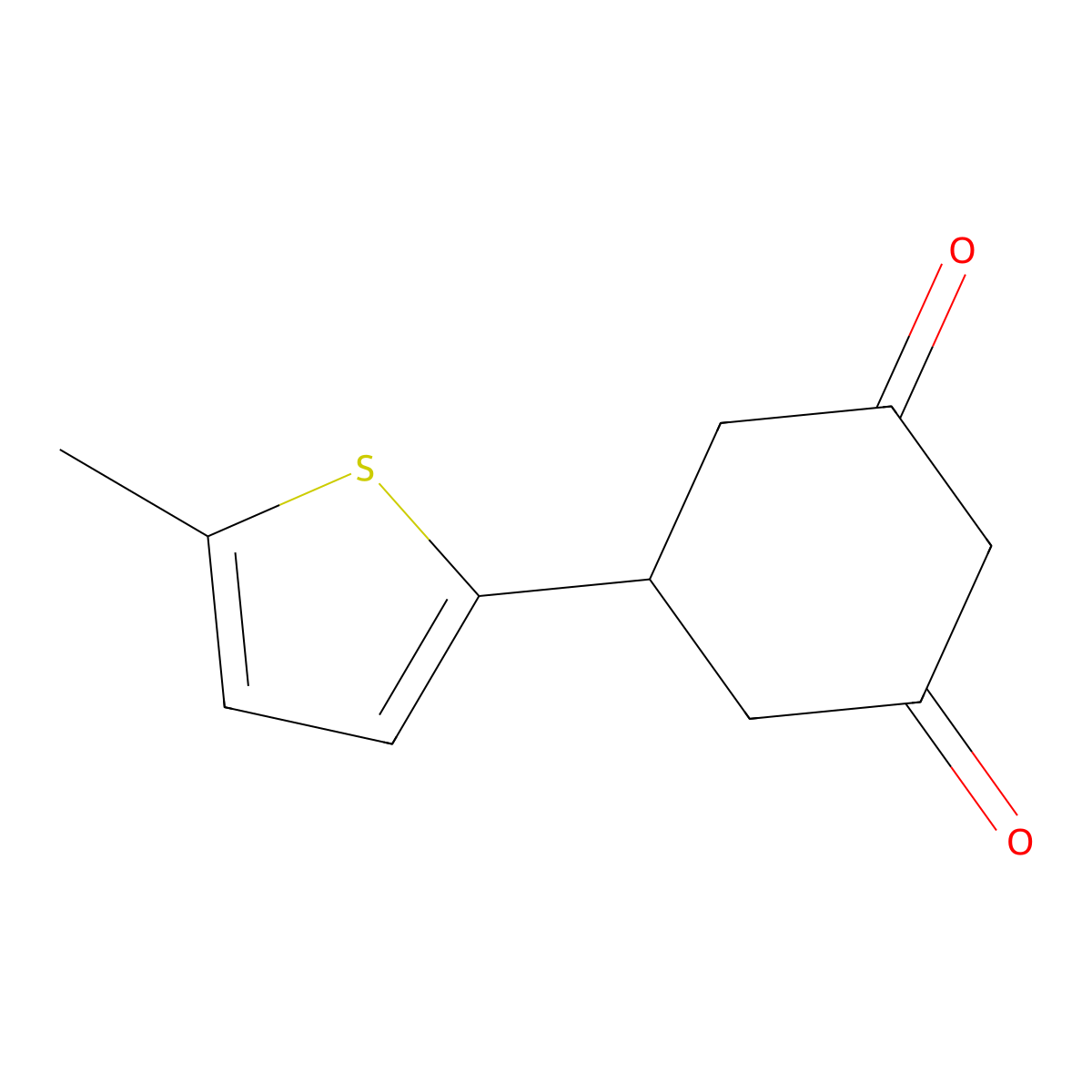 5-(5-Methylthiophen-2-yl)cyclohexane-1,3-dione molecular structure, CAS 239132-53-7