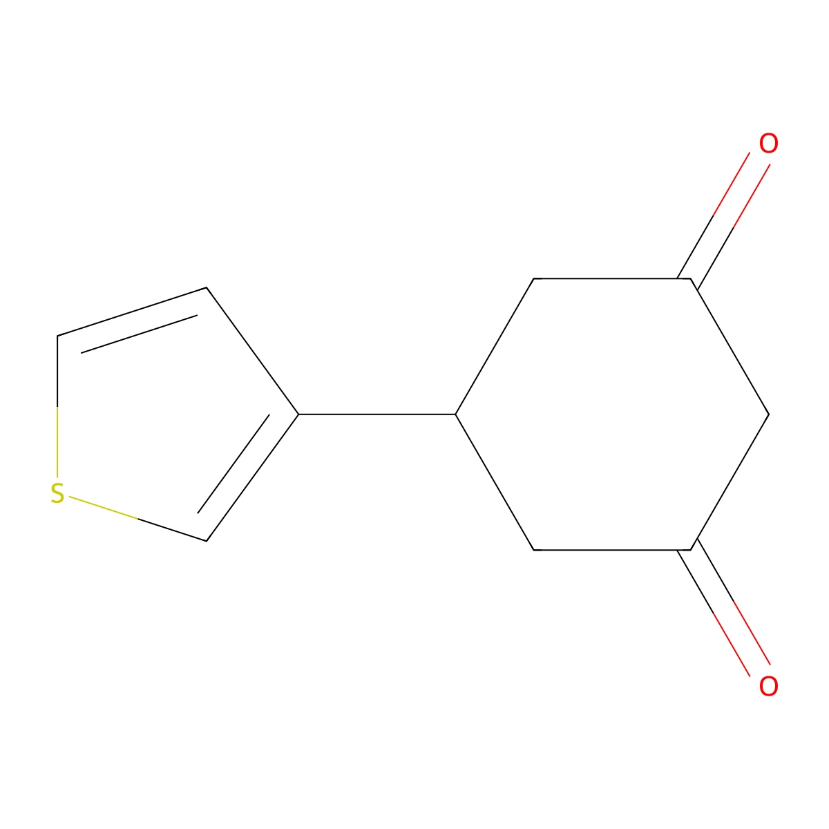 5-(Thiophen-3-yl)cyclohexane-1,3-dione molecular structure, CAS 239132-57-1