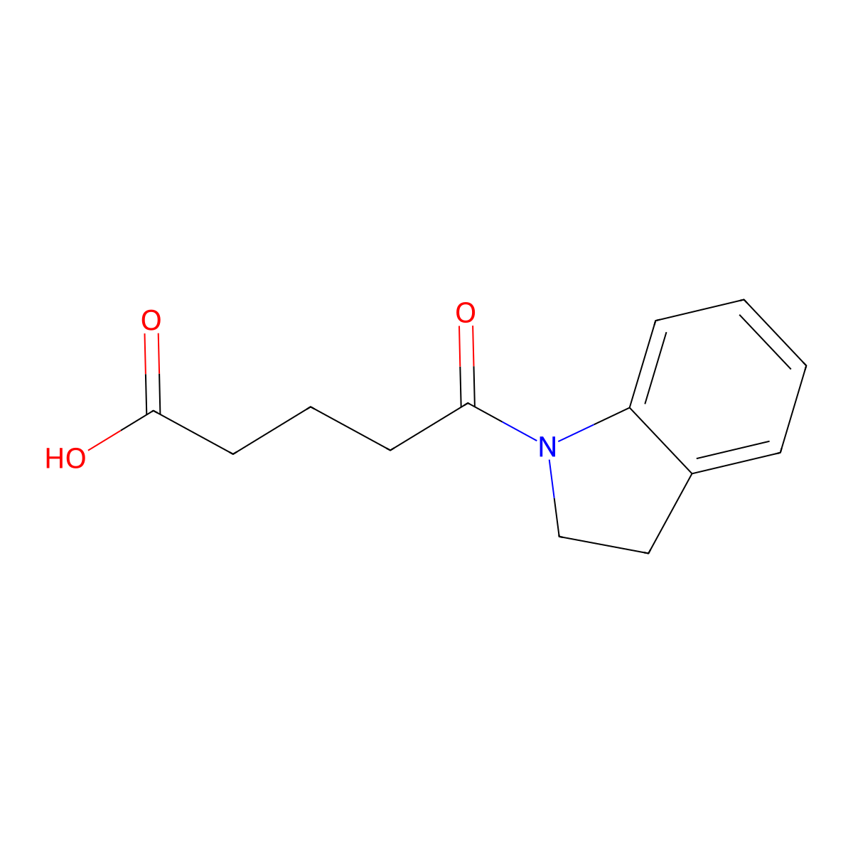 5-(2,3-dihydro-1H-indol-1-yl)-5-oxopentanoic acid molecular structure, CAS 239135-37-6