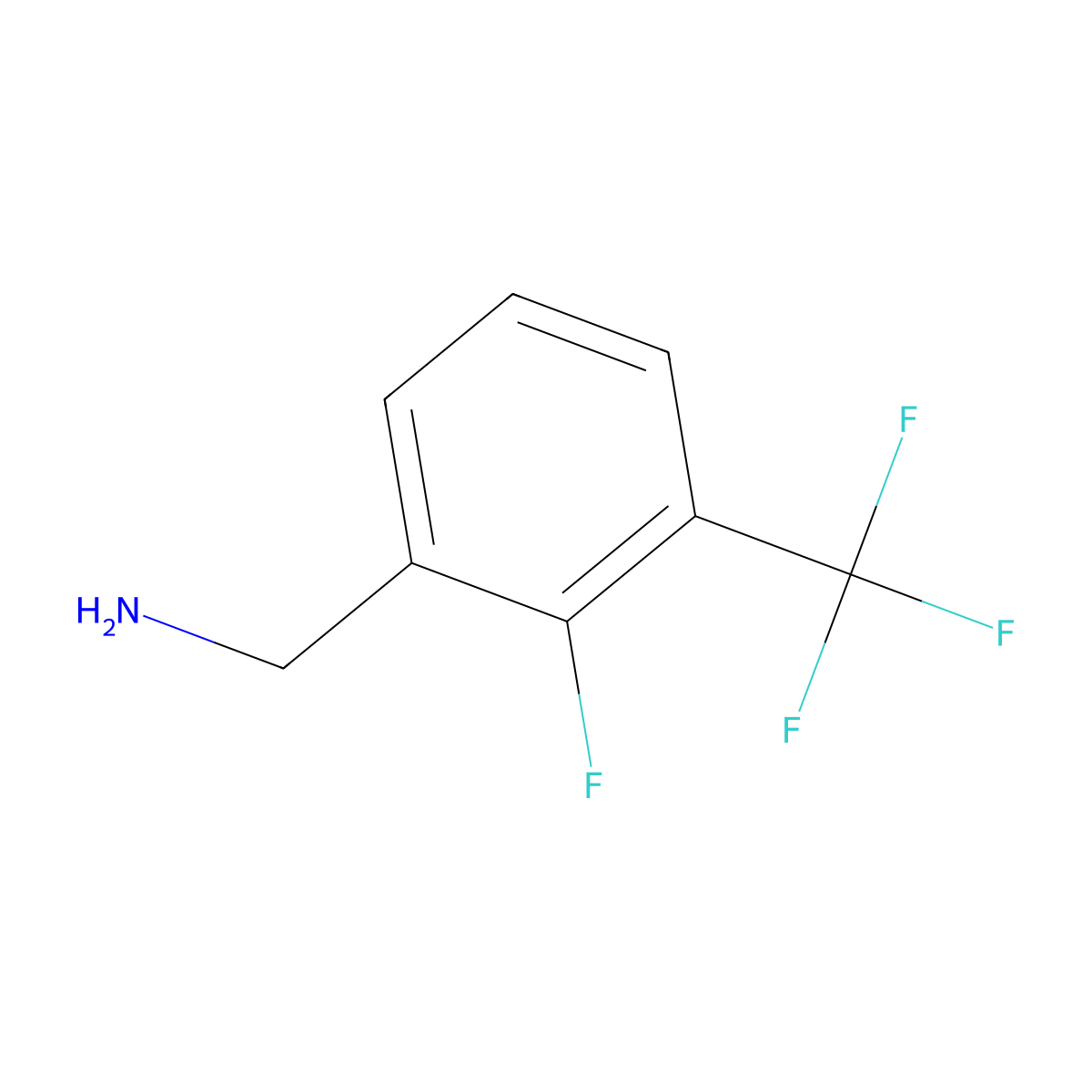 2-Fluoro-3-trifluoromethylbenzylamine molecular structure, CAS 239135-49-0