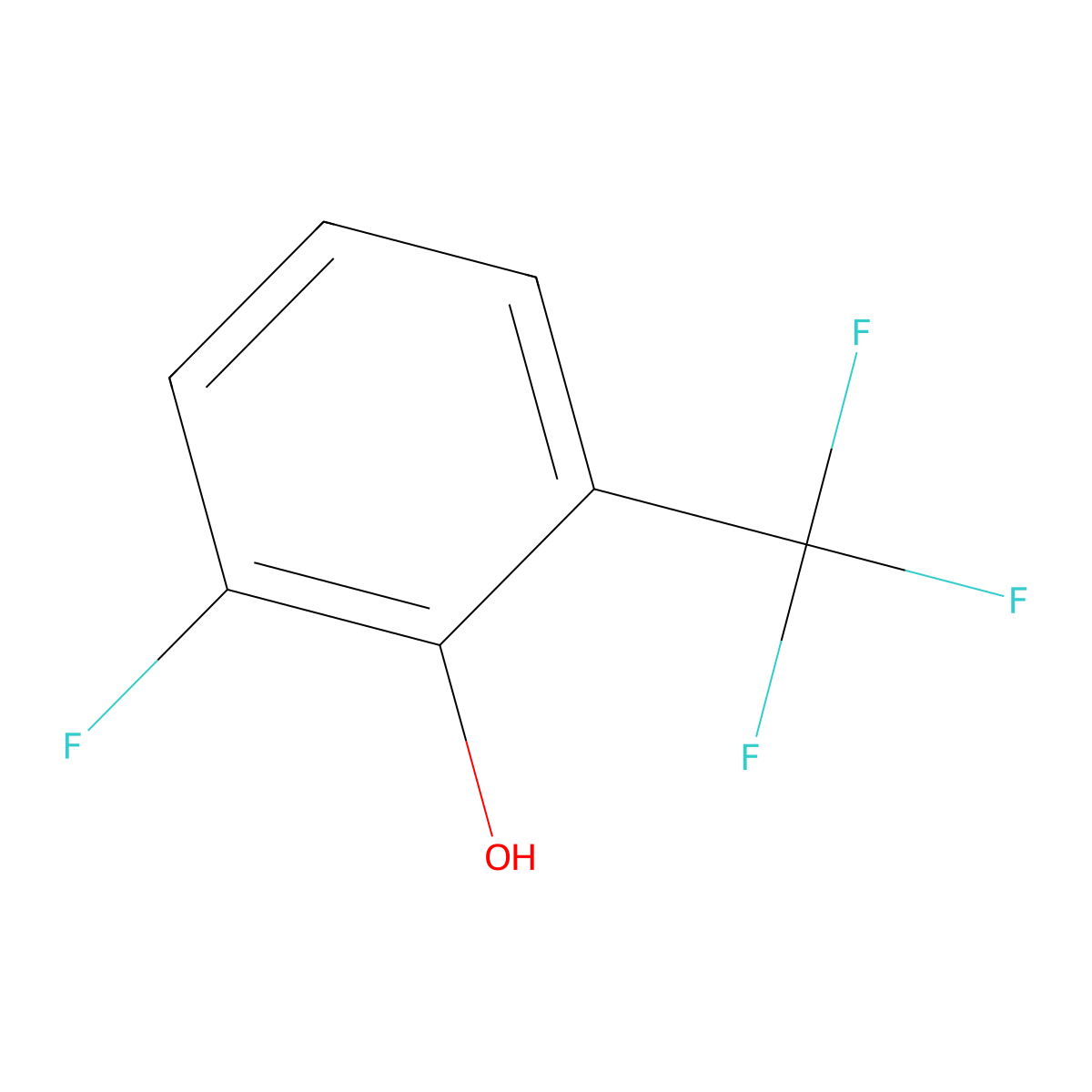 2-Fluoro-6-(trifluoromethyl)phenol molecular structure, CAS 239135-50-3