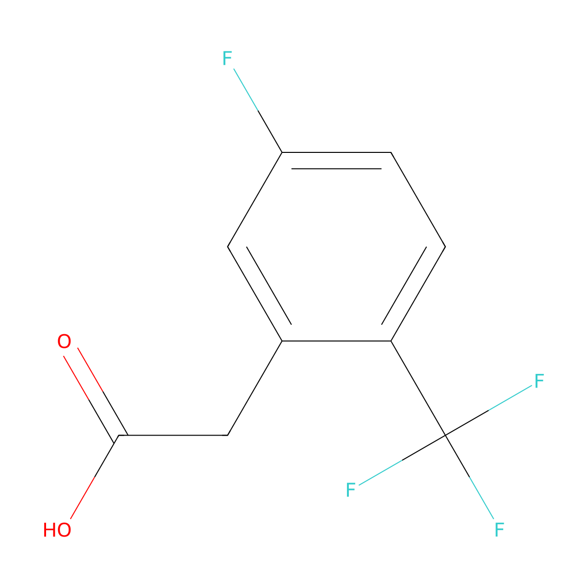 5-Fluoro-2-(Trifluoromethyl)Phenylacetic Acid molecular structure, CAS 239135-52-5