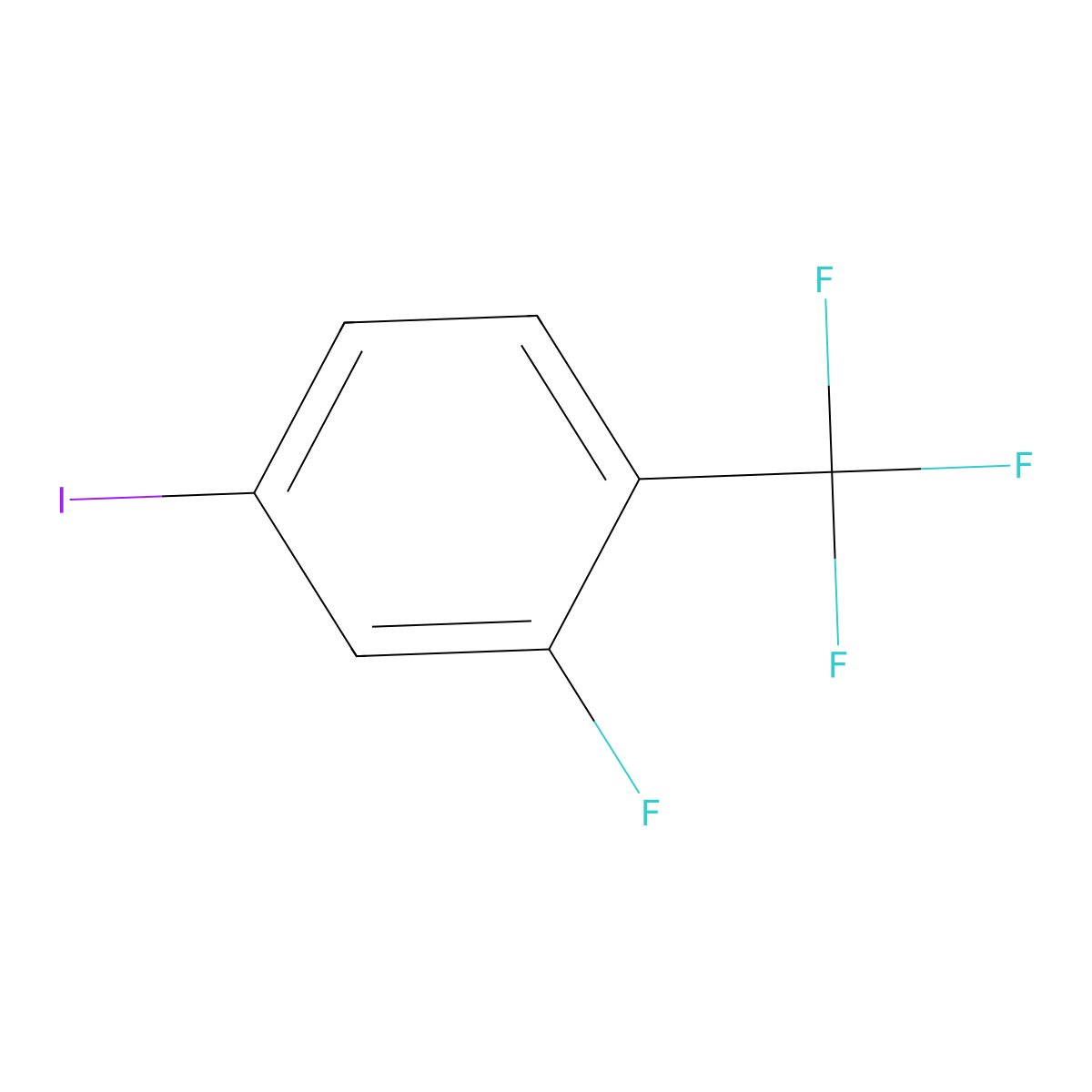 2-Fluoro-4-iodo-1-(trifluoromethyl)benzene molecular structure, CAS 239135-53-6