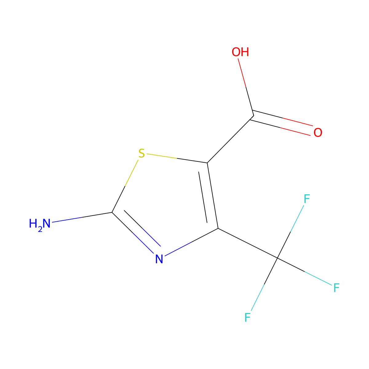 2-Amino-4-(trifluoromethyl)thiazole-5-carboxylic acid molecular structure, CAS 239135-55-8