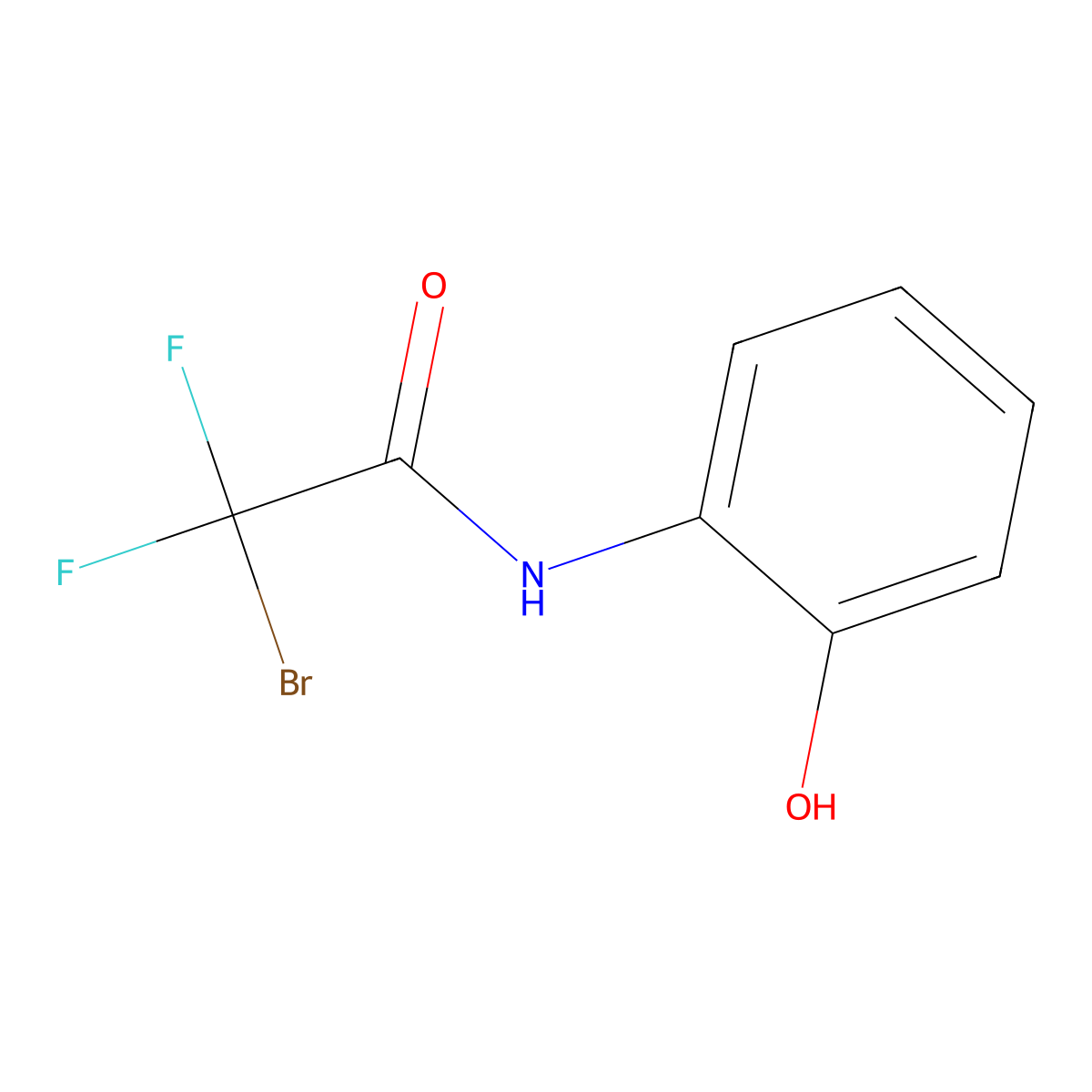 2-bromo-2,2-difluoro-N-(2-hydroxyphenyl)acetamide molecular structure, CAS 239136-81-3