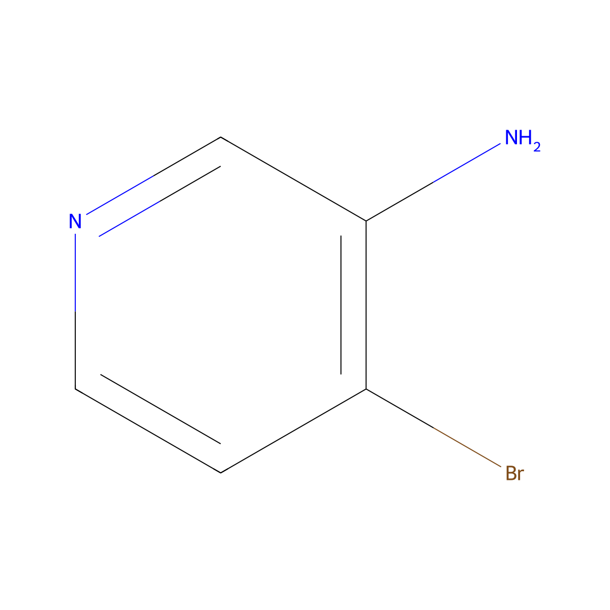 3-Amino-4-bromopyridine molecular structure, CAS 239137-39-4