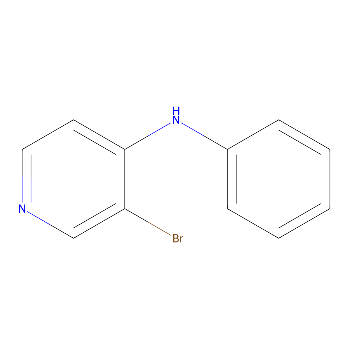3-bromo-N-phenylpyridin-4-amine molecular structure, CAS 239137-42-9