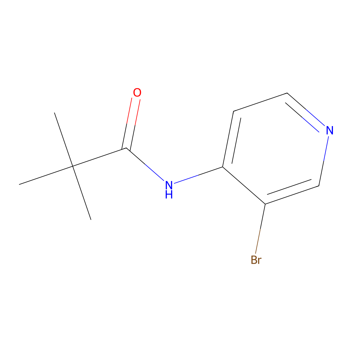 N-(3-Bromopyridin-4-yl)pivalamide molecular structure, CAS 239137-59-8