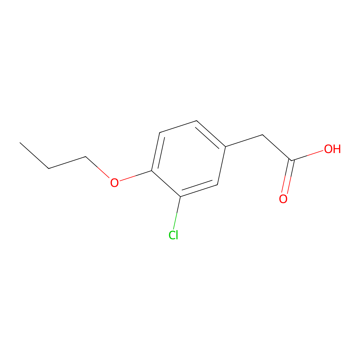 (3-Chloro-4-Propoxy-Phenyl)-Acetic Acid molecular structure, CAS 23914-91-2