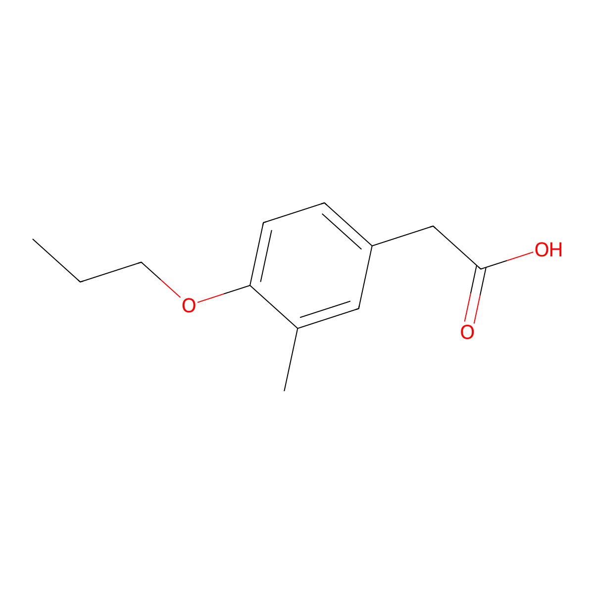 2-(3-Methyl-4-propoxyphenyl)acetic acid molecular structure, CAS 23914-98-9