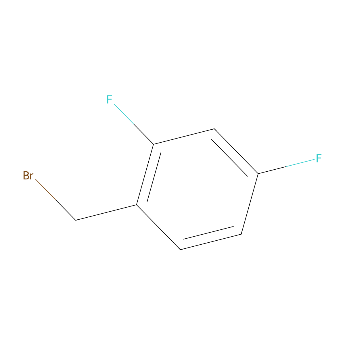 1-(Bromomethyl)-2,4-difluorobenzene molecular structure, CAS 23915-07-3