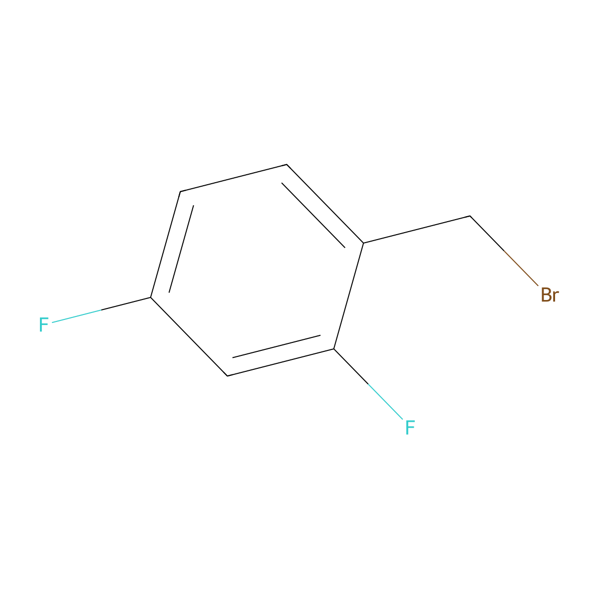 1-(Bromomethyl)-2,4-difluorobenzene molecular structure, CAS 23915-07-3