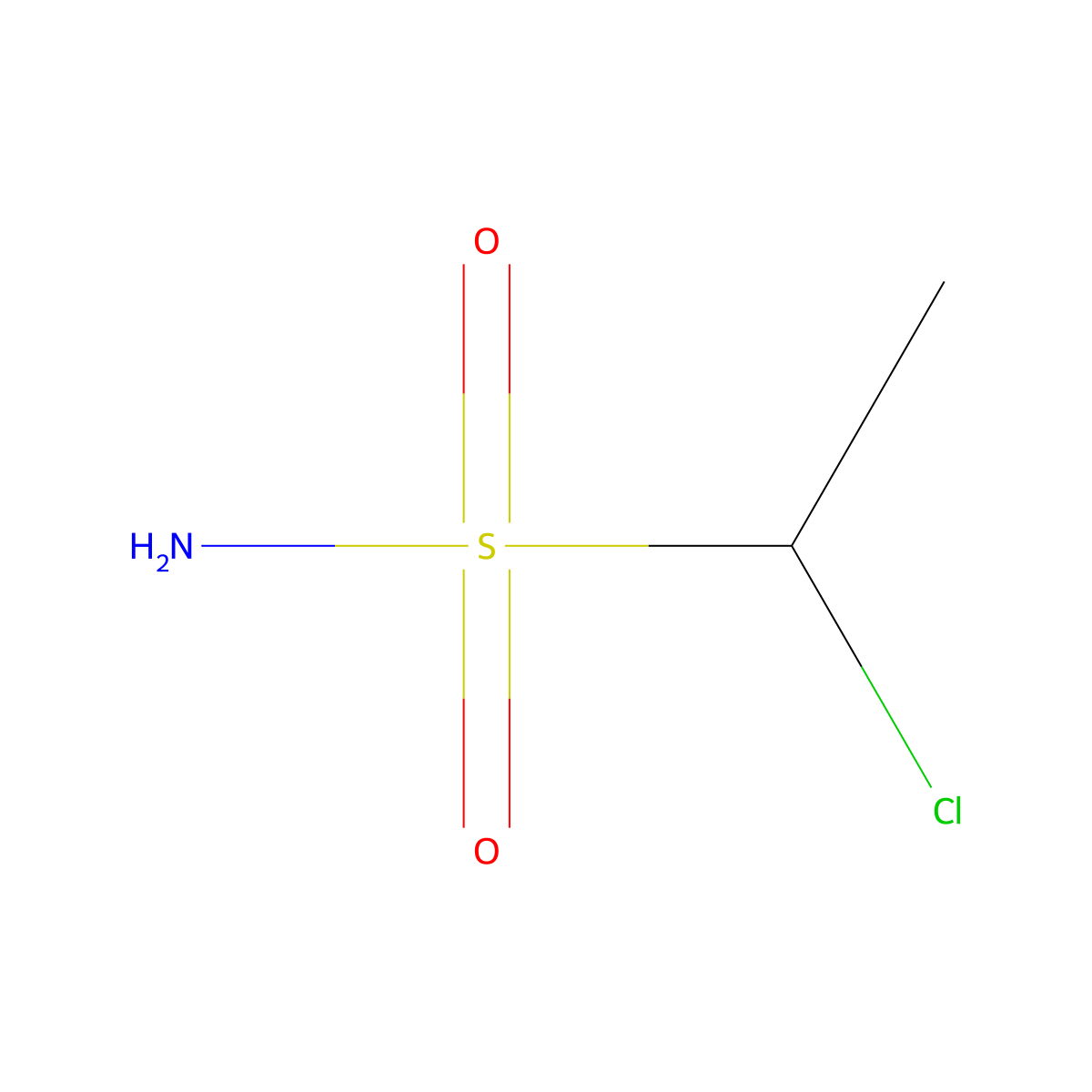 1-Chloroethanesulfonamide molecular structure, CAS 23915-18-6