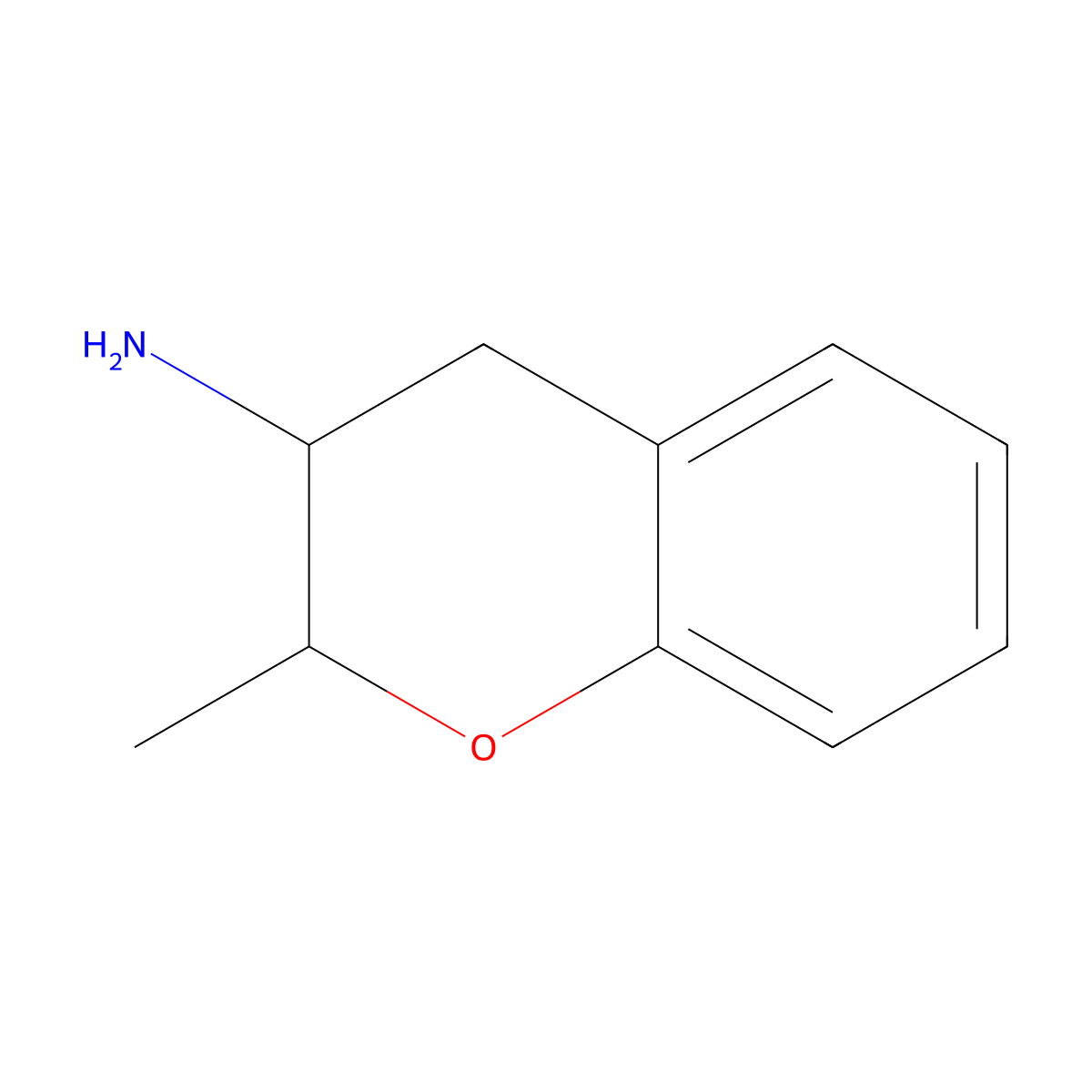 2-Methyl-3,4-dihydro-2H-1-benzopyran-3-amine molecular structure, CAS 23915-75-5
