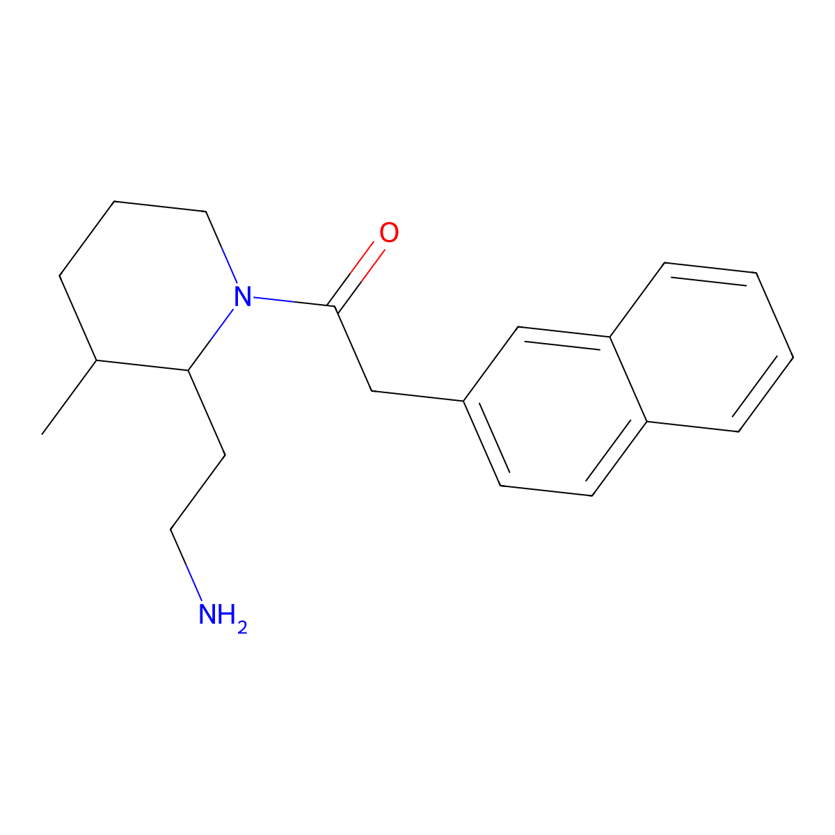 1-[2-(2-Aminoethyl)-3-methylpiperidin-1-yl]-2-(naphthalen-2-yl)ethan-1-one molecular structure, CAS 2391760-34-0