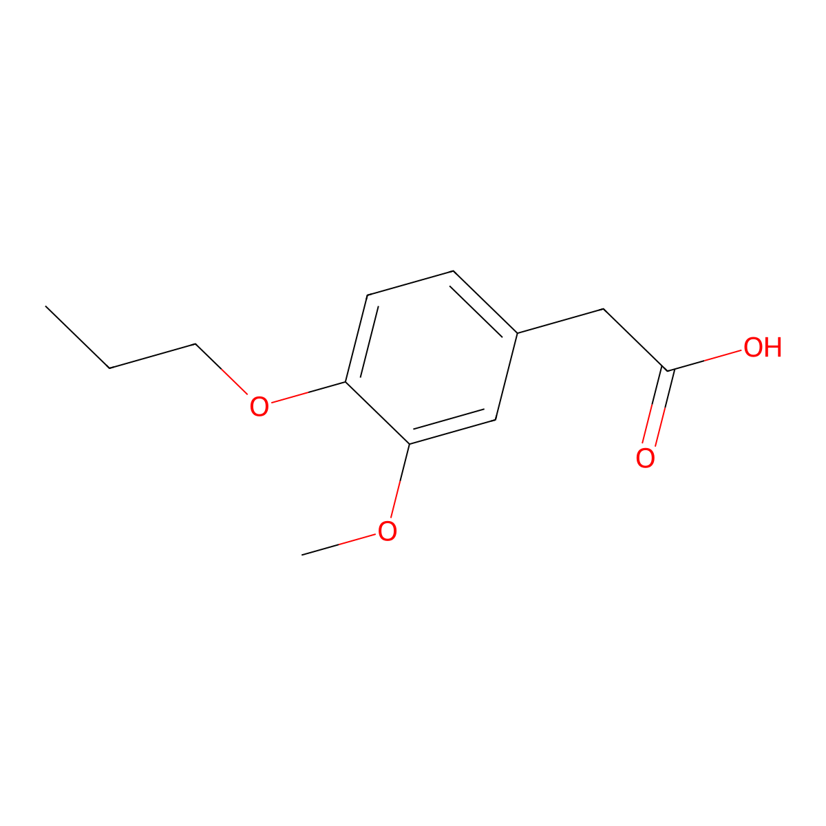 2-(3-Methoxy-4-propoxyphenyl)acetic acid molecular structure, CAS 23918-27-6