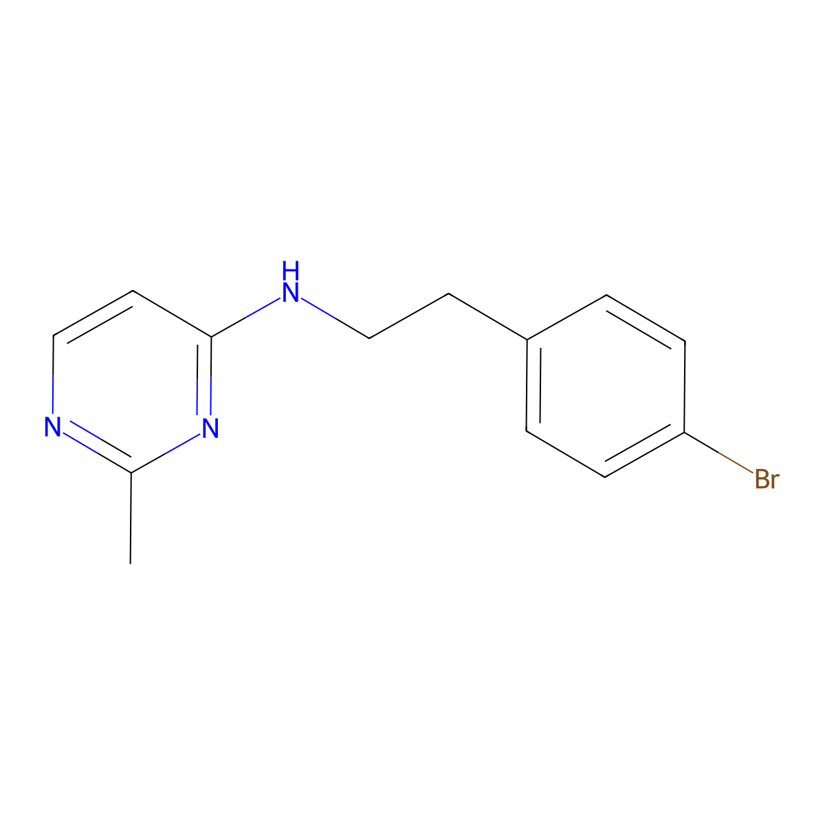 N-[2-(4-bromophenyl)ethyl]-2-methylpyrimidin-4-amine molecular structure, CAS 2391844-01-0