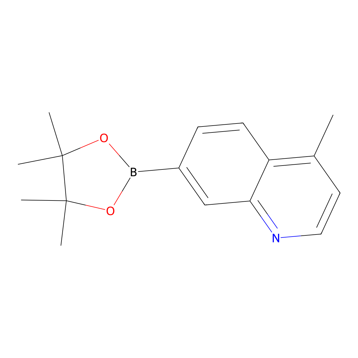 4-Methyl-7-(4,4,5,5-tetramethyl-1,3,2-dioxaborolan-2-yl)quinoline molecular structure, CAS 2391994-74-2