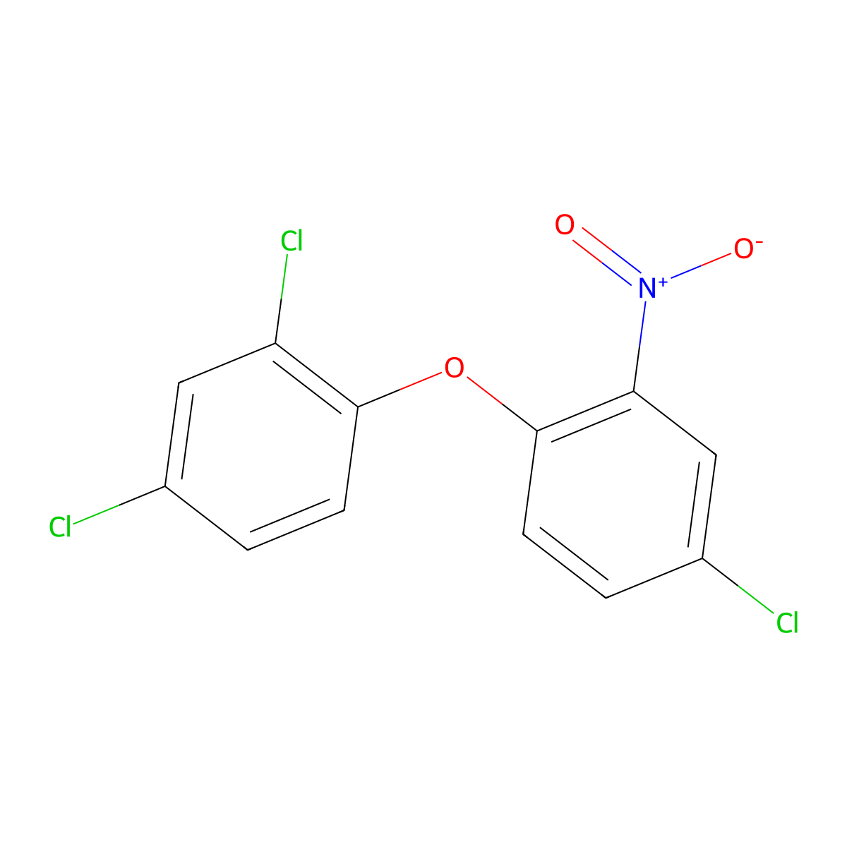 4-Chloro-1-(2,4-dichlorophenoxy)-2-nitrobenzene molecular structure, CAS 2392-48-5