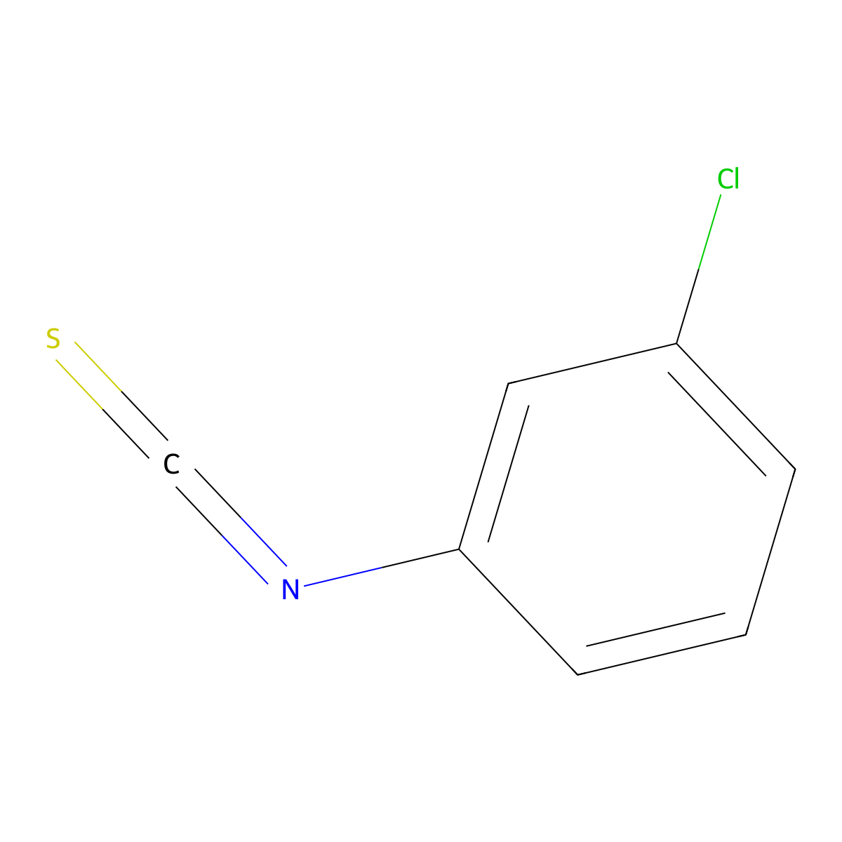 3-Chlorophenyl isothiocyanate molecular structure, CAS 2392-68-9