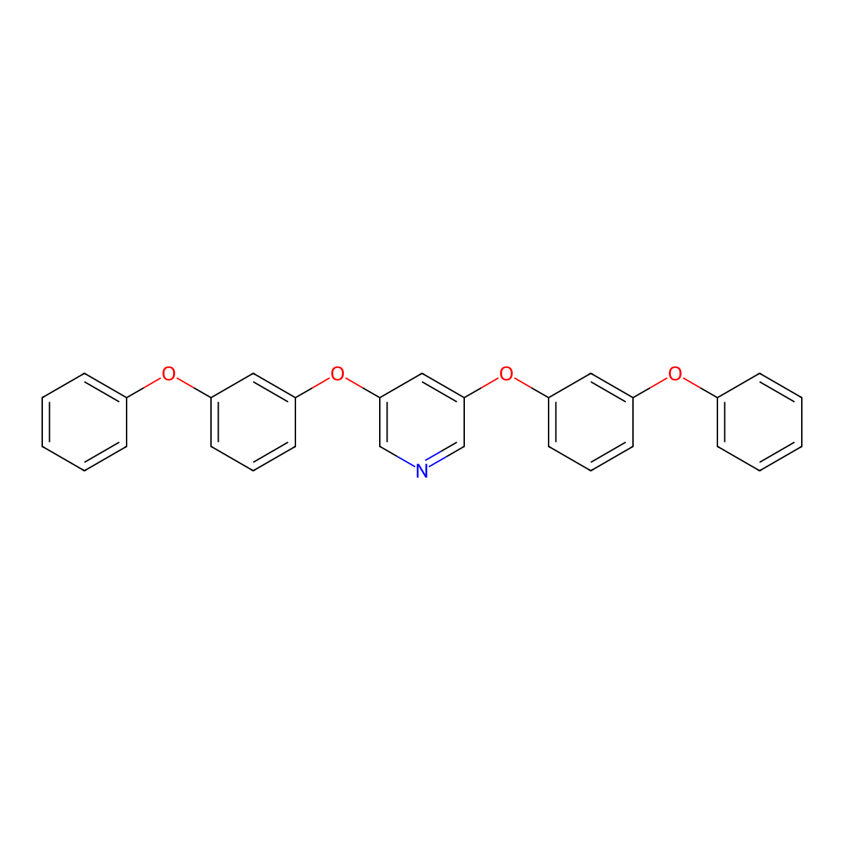 Pyridine, 3,5-bis(3-phenoxyphenoxy)- molecular structure, CAS 2392-87-2