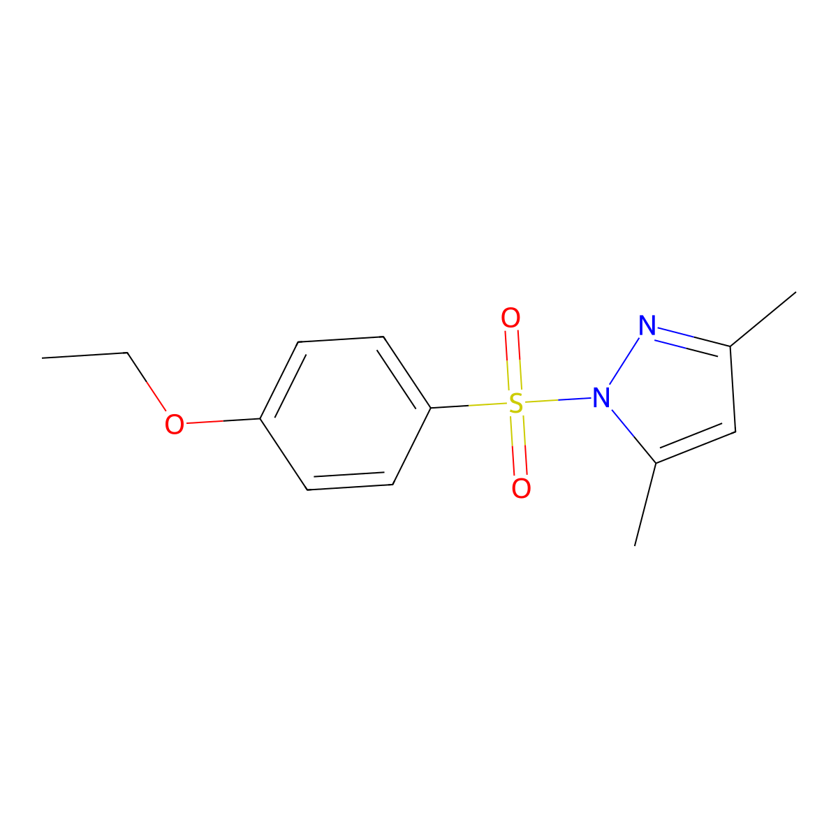 1-(4-Ethoxyphenyl)sulfonyl-3,5-dimethylpyrazole molecular structure, CAS 23920-80-1