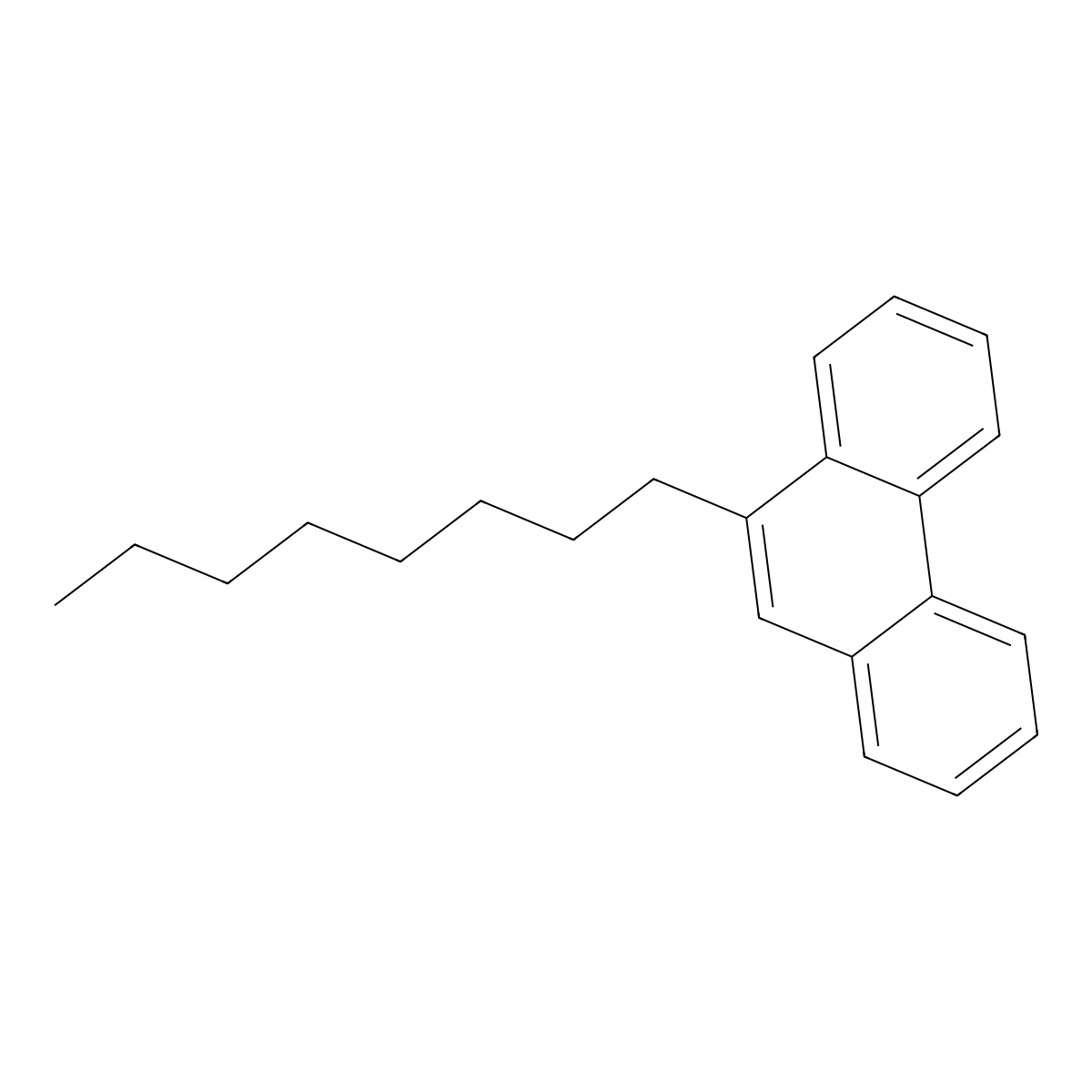 9-Octylphenanthrene molecular structure, CAS 23921-11-1