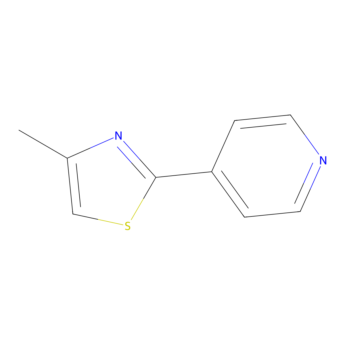 4-(4-Methyl-2-thiazolyl)pyridine molecular structure, CAS 23921-91-7