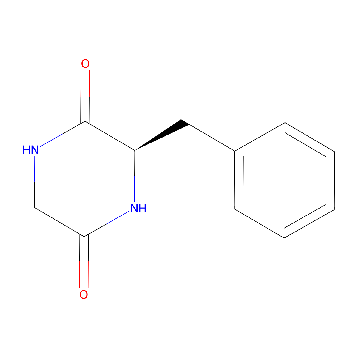 (3R)-3-benzylpiperazine-2,5-dione molecular structure, CAS 23927-19-7