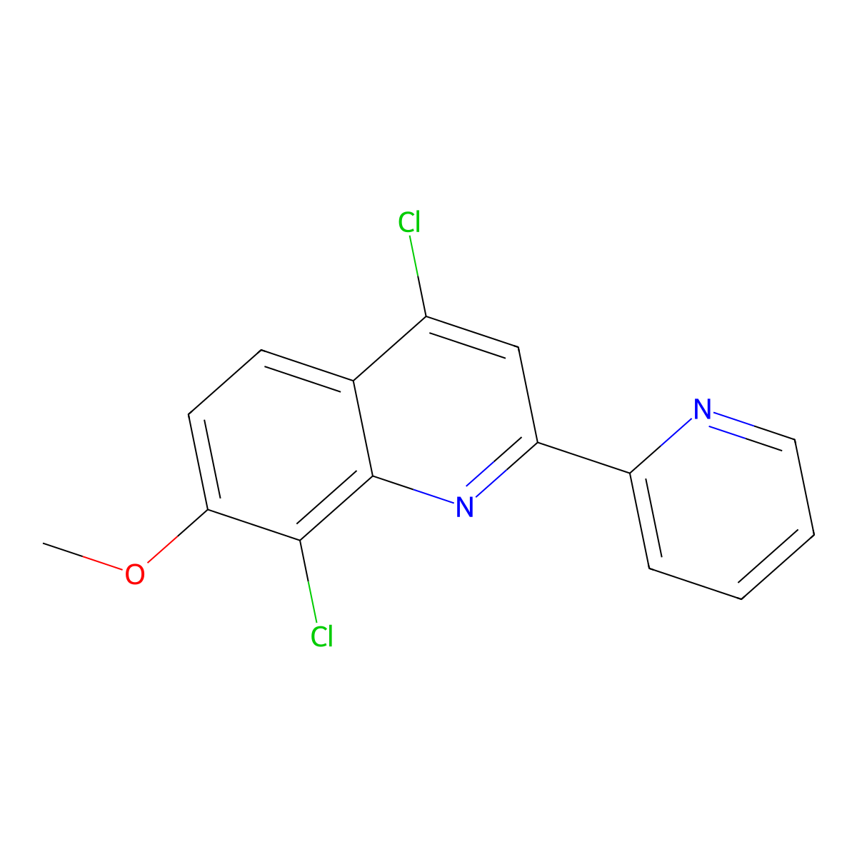 4,8-Dichloro-7-methoxy-2-(pyridin-2-yl)quinoline molecular structure, CAS 2392881-44-4