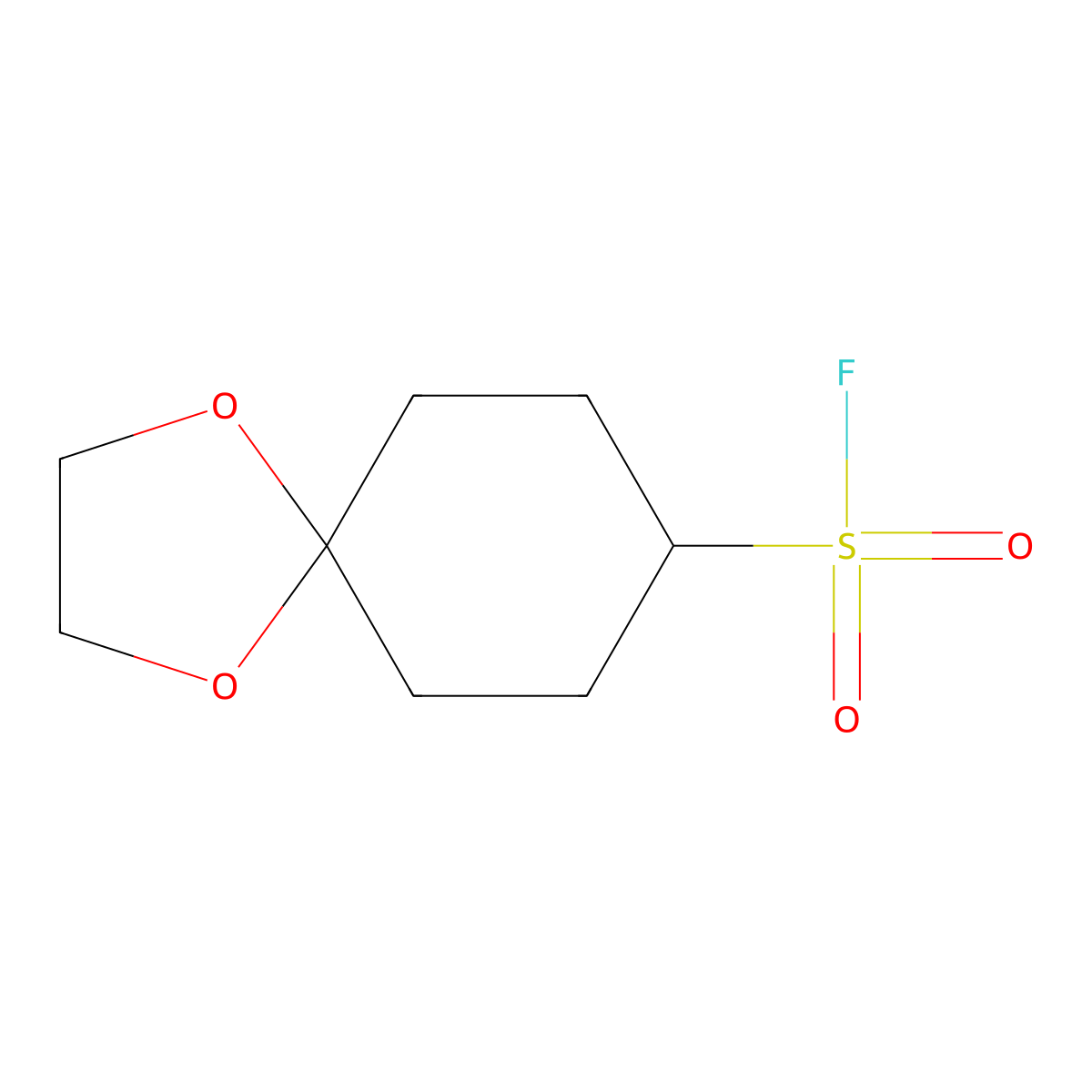 1,4-Dioxaspiro[4.5]decane-8-sulfonyl fluoride molecular structure, CAS 2392959-09-8