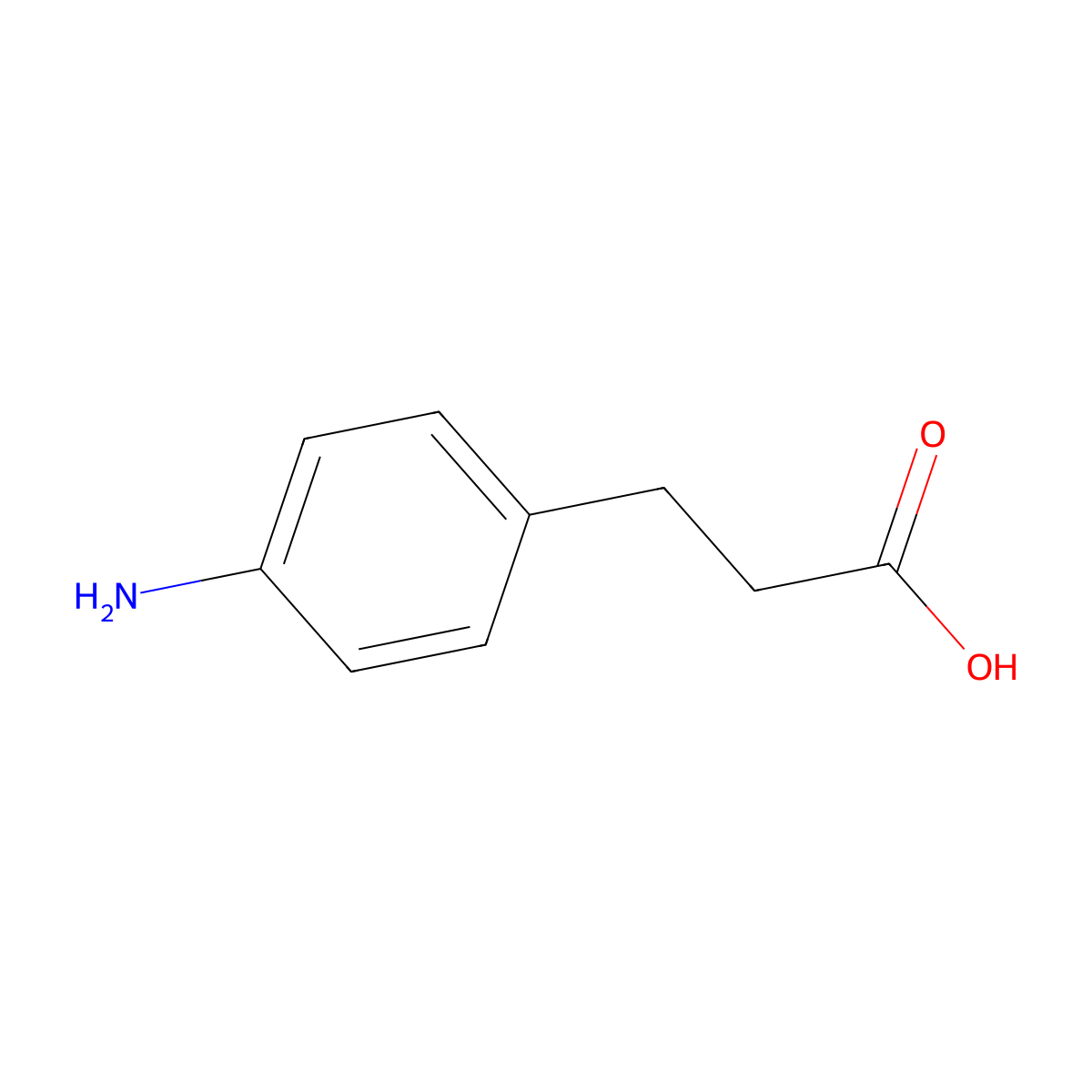 3-(4-Aminophenyl)propionic acid molecular structure, CAS 2393-17-1