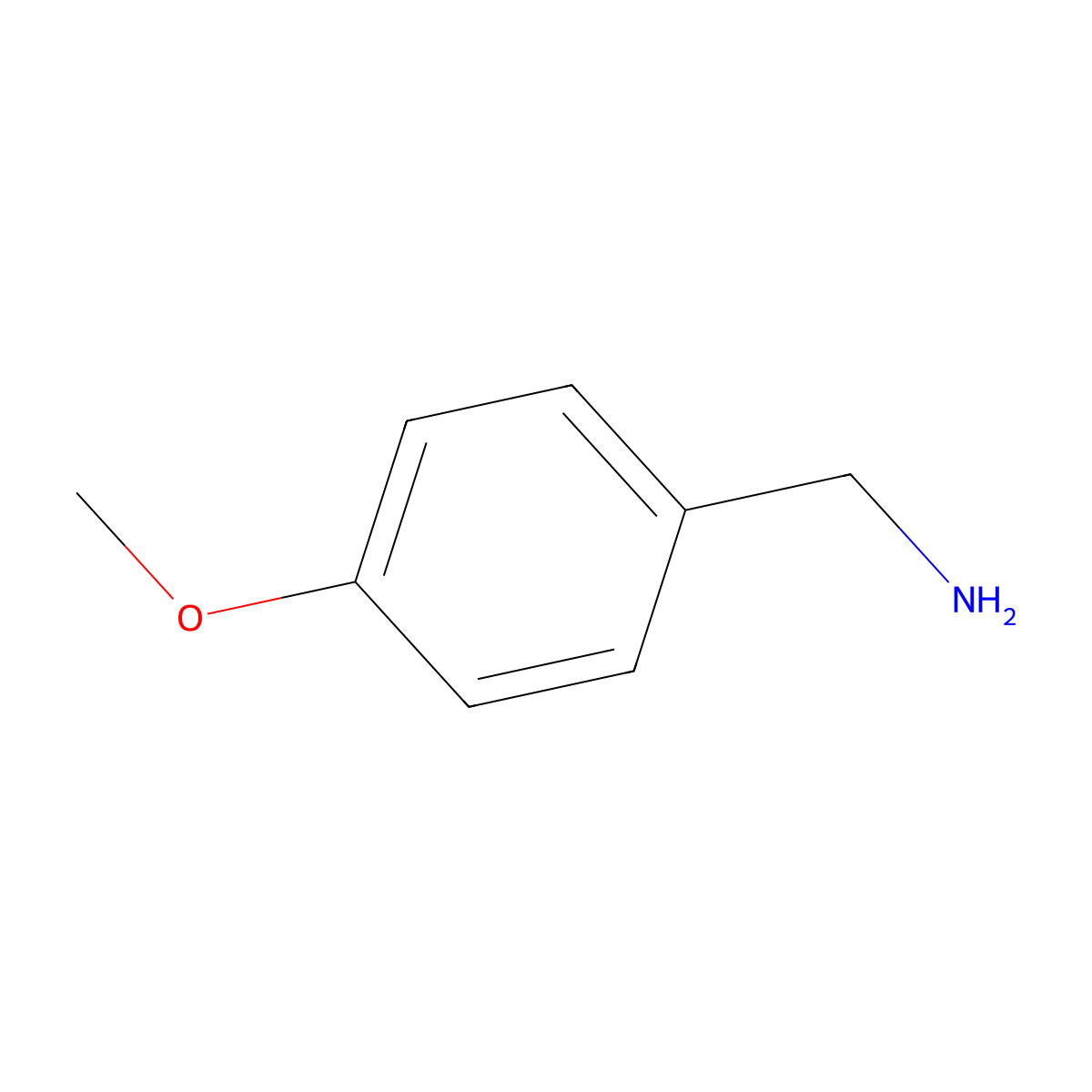 4-Methoxybenzylamine molecular structure, CAS 2393-23-9