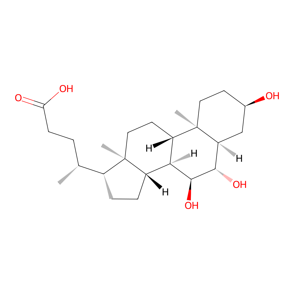 alpha-Muricholic acid molecular structure, CAS 2393-58-0