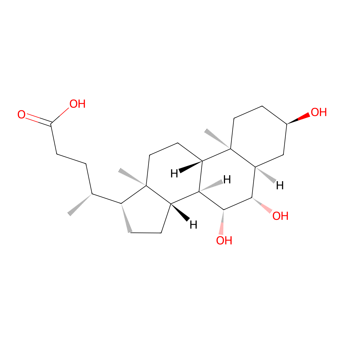 beta-Muricholic acid molecular structure, CAS 2393-59-1