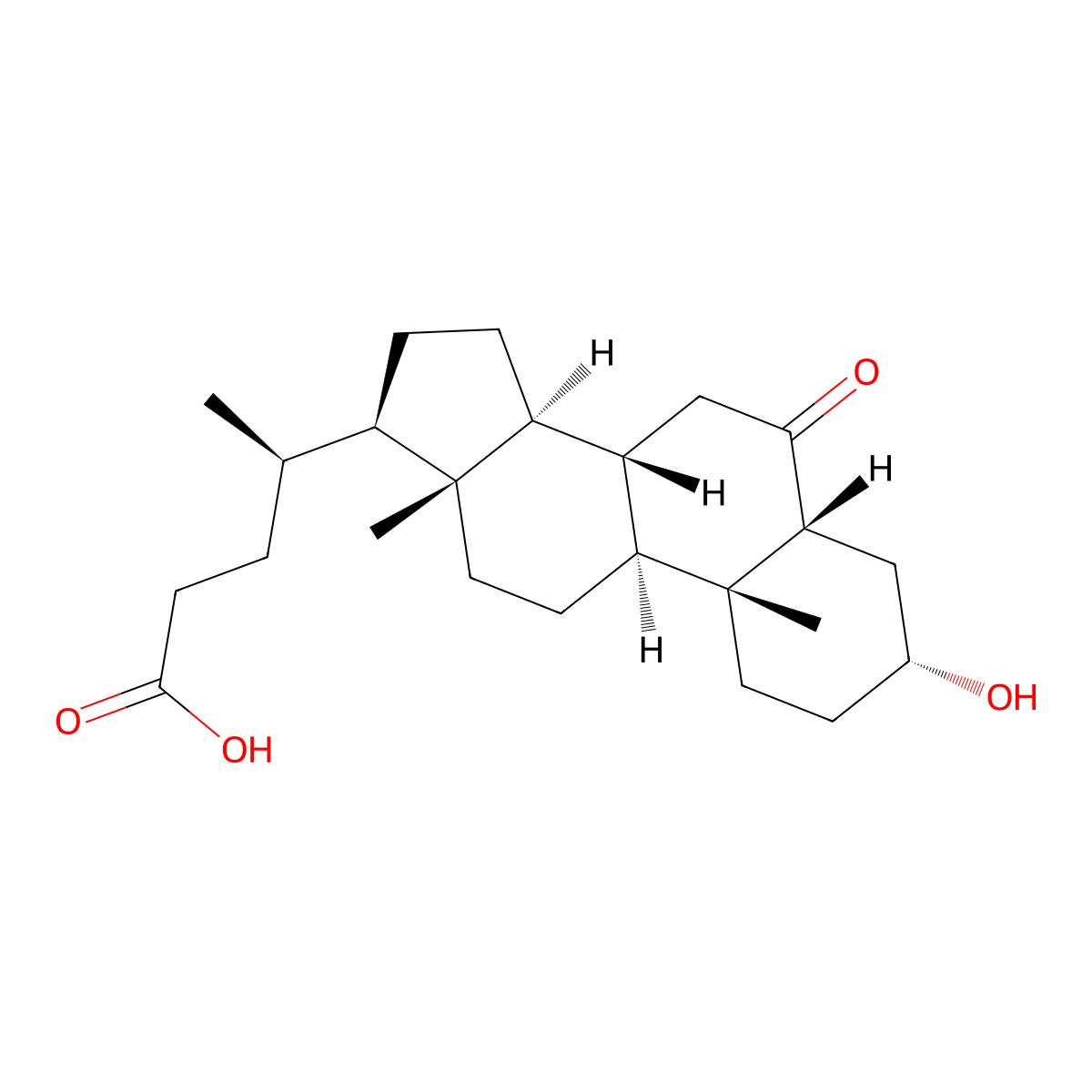 6-Ketolithocholic acid molecular structure, CAS 2393-61-5