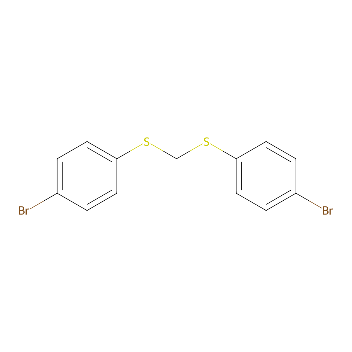 Bis[(4-bromophenyl)thio]methane molecular structure, CAS 2393-98-8
