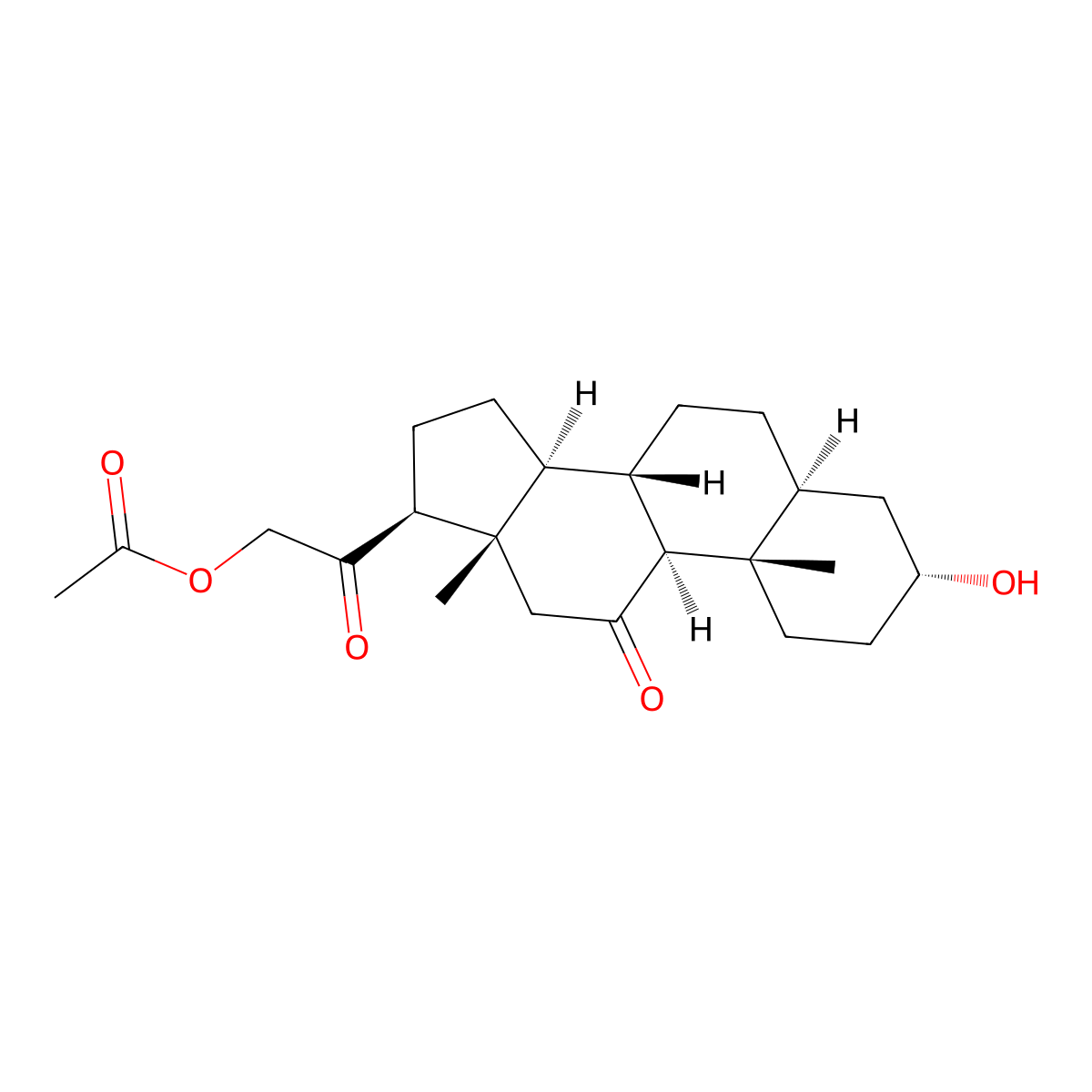 Alfadolone Acetate molecular structure, CAS 23930-37-2