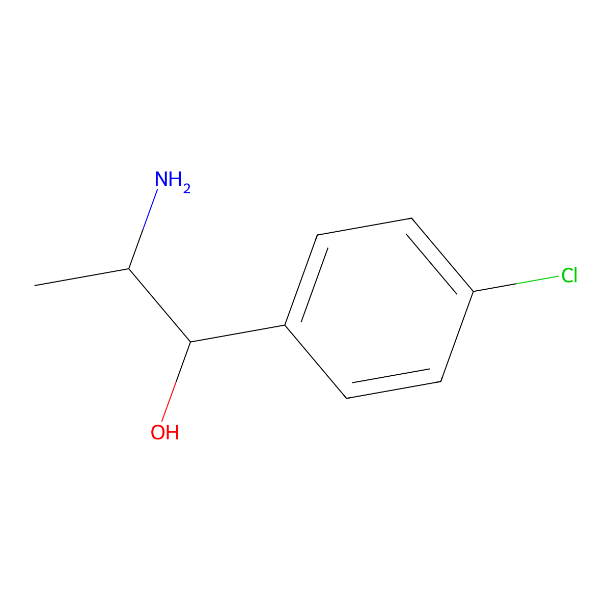 4-Chloronorephedrine molecular structure, CAS 23933-83-7