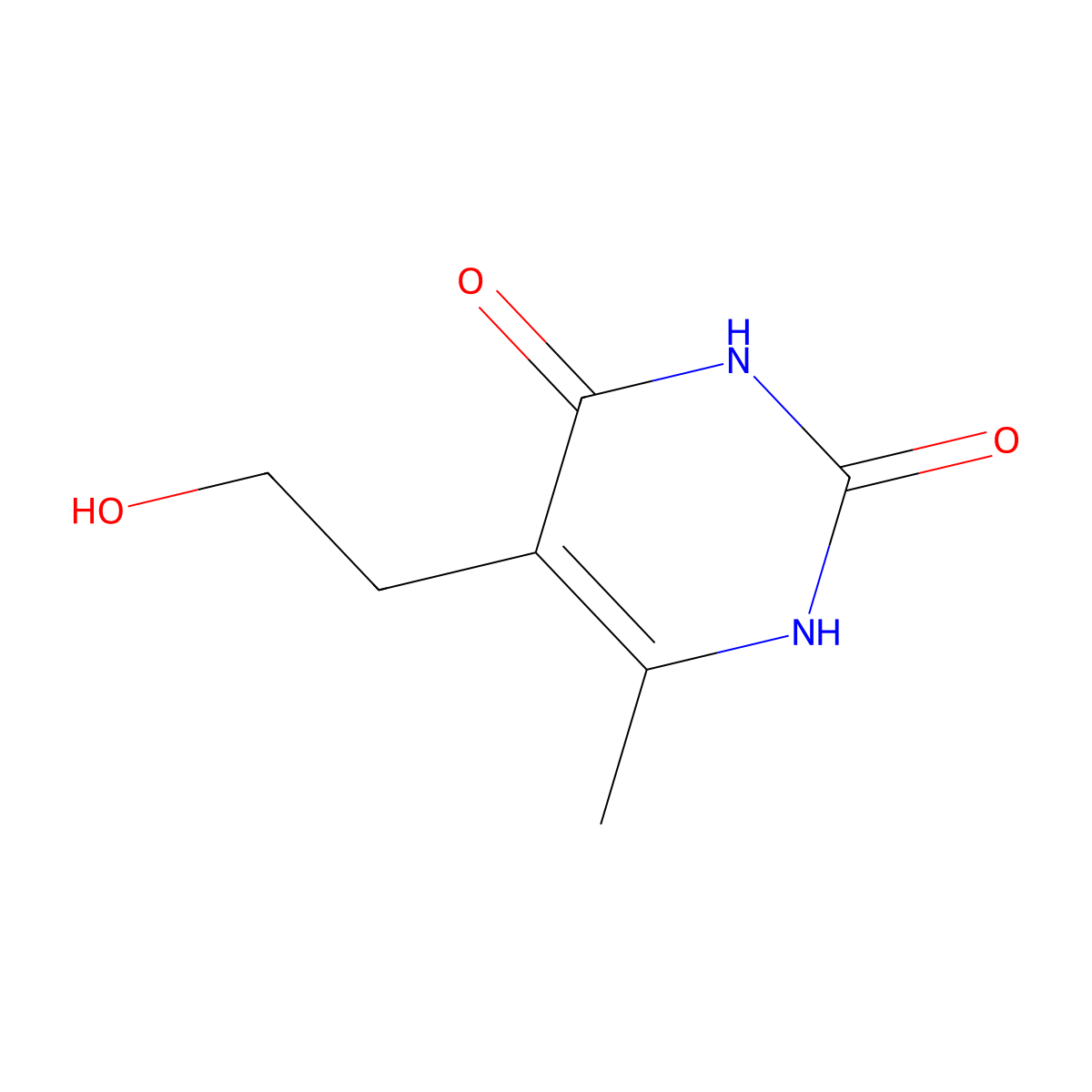 5-(2-Hydroxyethyl)-6-methylpyrimidine-2,4(1H,3H)-dione molecular structure, CAS 23935-66-2