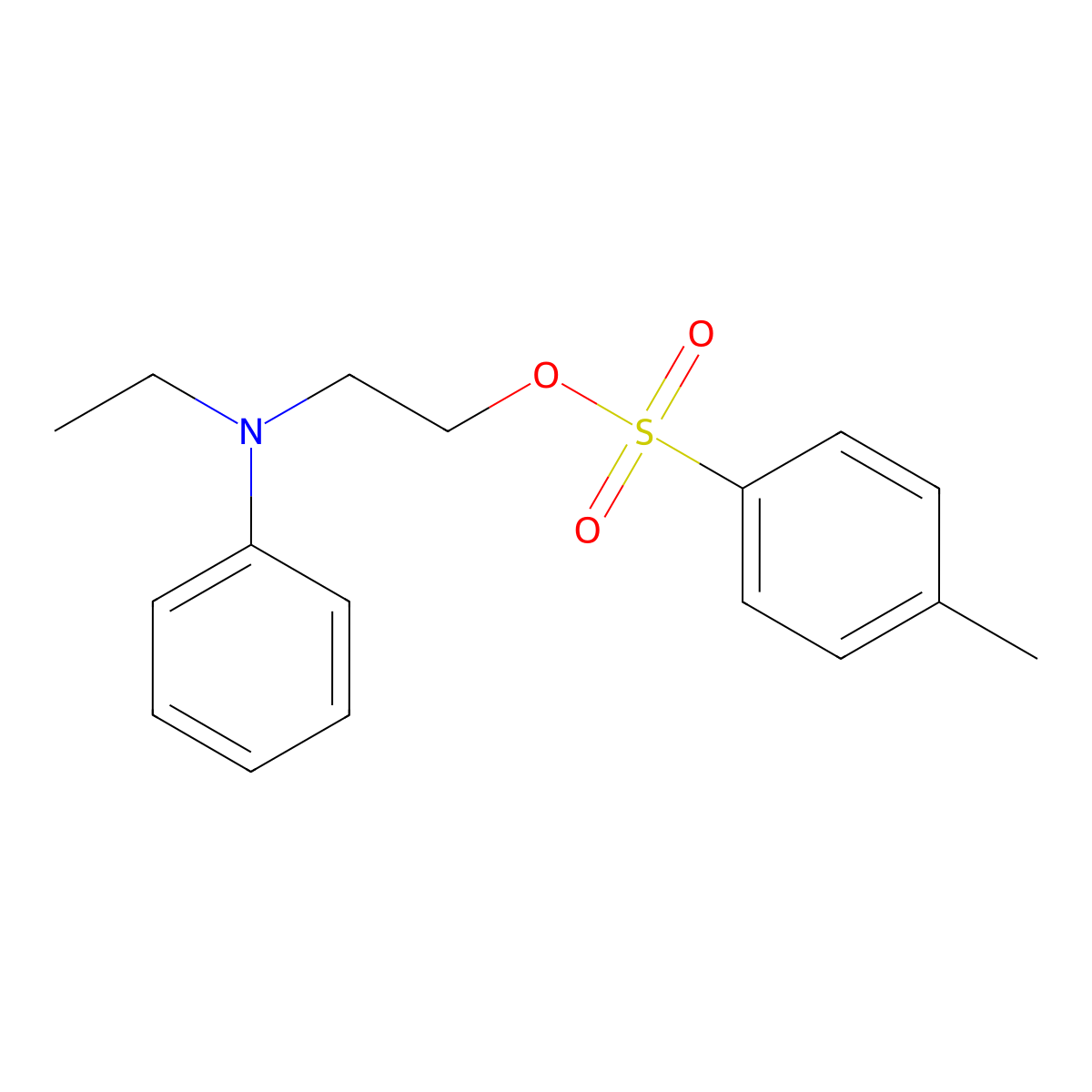 2-[Ethyl(phenyl)amino]ethyl 4-methylbenzene-1-sulfonate molecular structure, CAS 23936-47-2