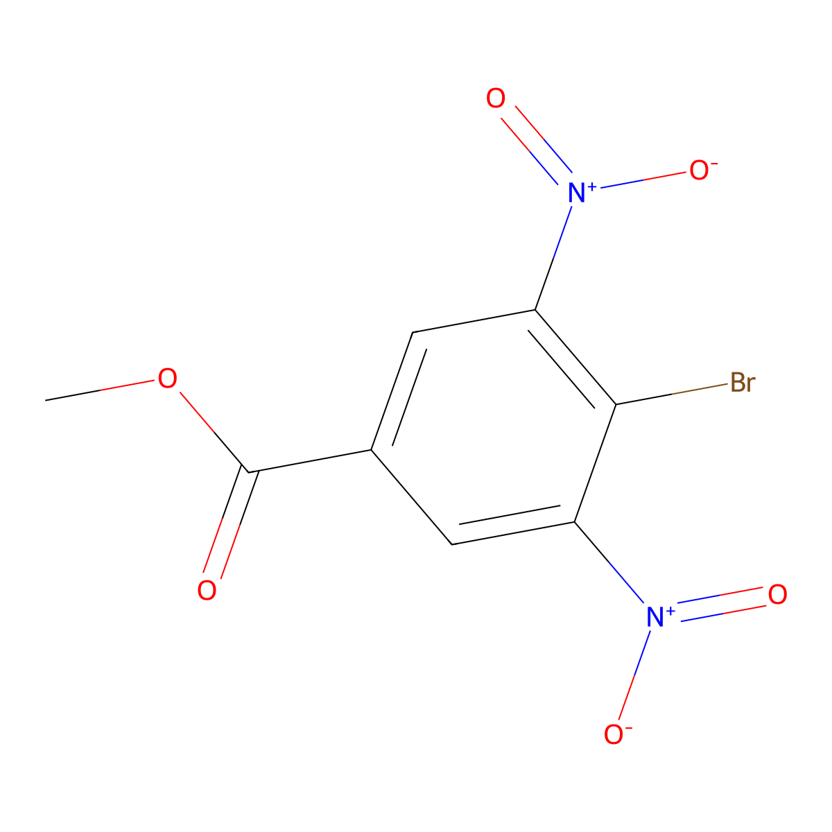 Methyl 4-bromo-3,5-dinitrobenzoate molecular structure, CAS 23938-86-5