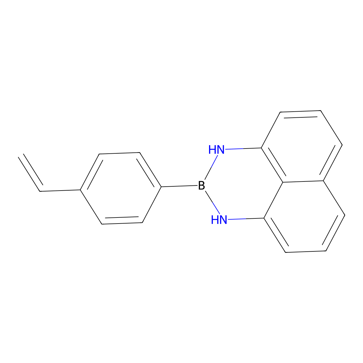 2-(4-Vinylphenyl)-2,3-dihydro-1H-naphtho[1,8-de][1,3,2]diazaborinine molecular structure, CAS 2393826-74-7