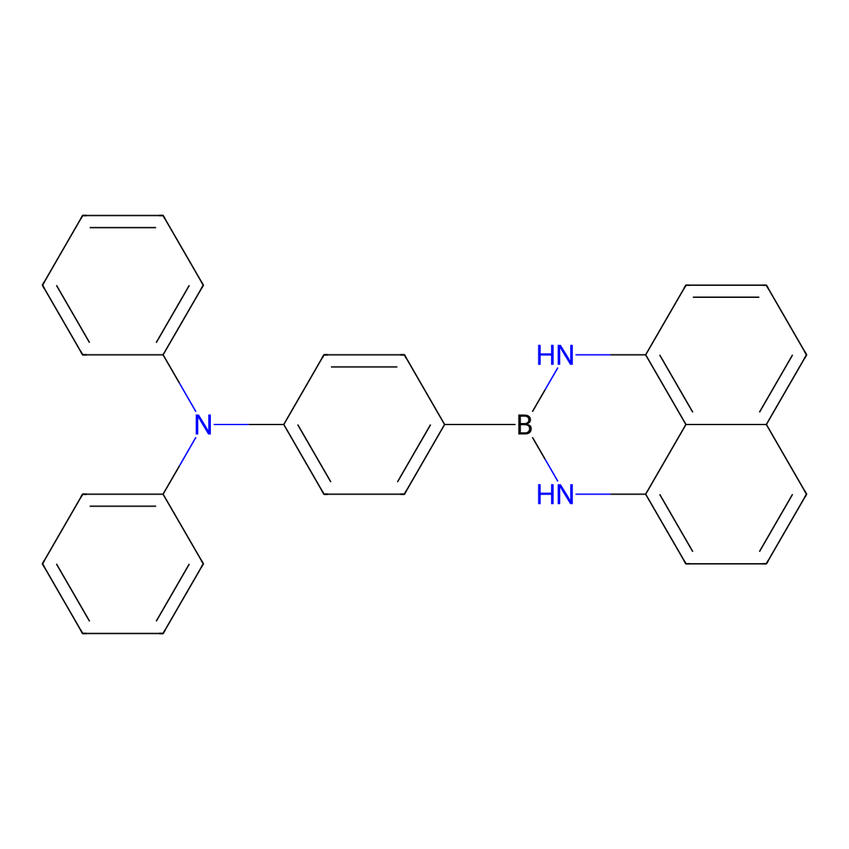 4-(1H-Naphtho[1,8-DE][1,3,2]diazaborinin-2(3H)-YL)-N,N-diphenylaniline molecular structure, CAS 2393826-75-8