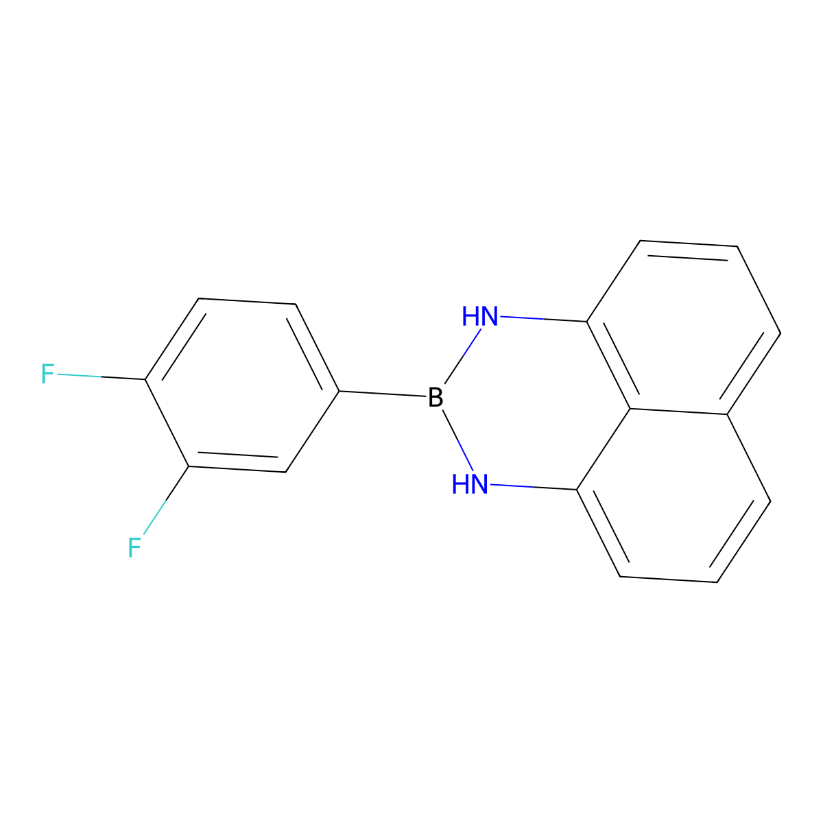2-(3,4-Difluorophenyl)-2,3-dihydro-1H-naphtho[1,8-DE][1,3,2]diazaborinine molecular structure, CAS 2393826-76-9