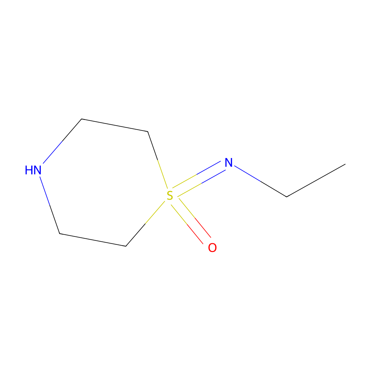 1-(Ethylimino)-1lambda6-thiomorpholin-1-one molecular structure, CAS 2393947-41-4
