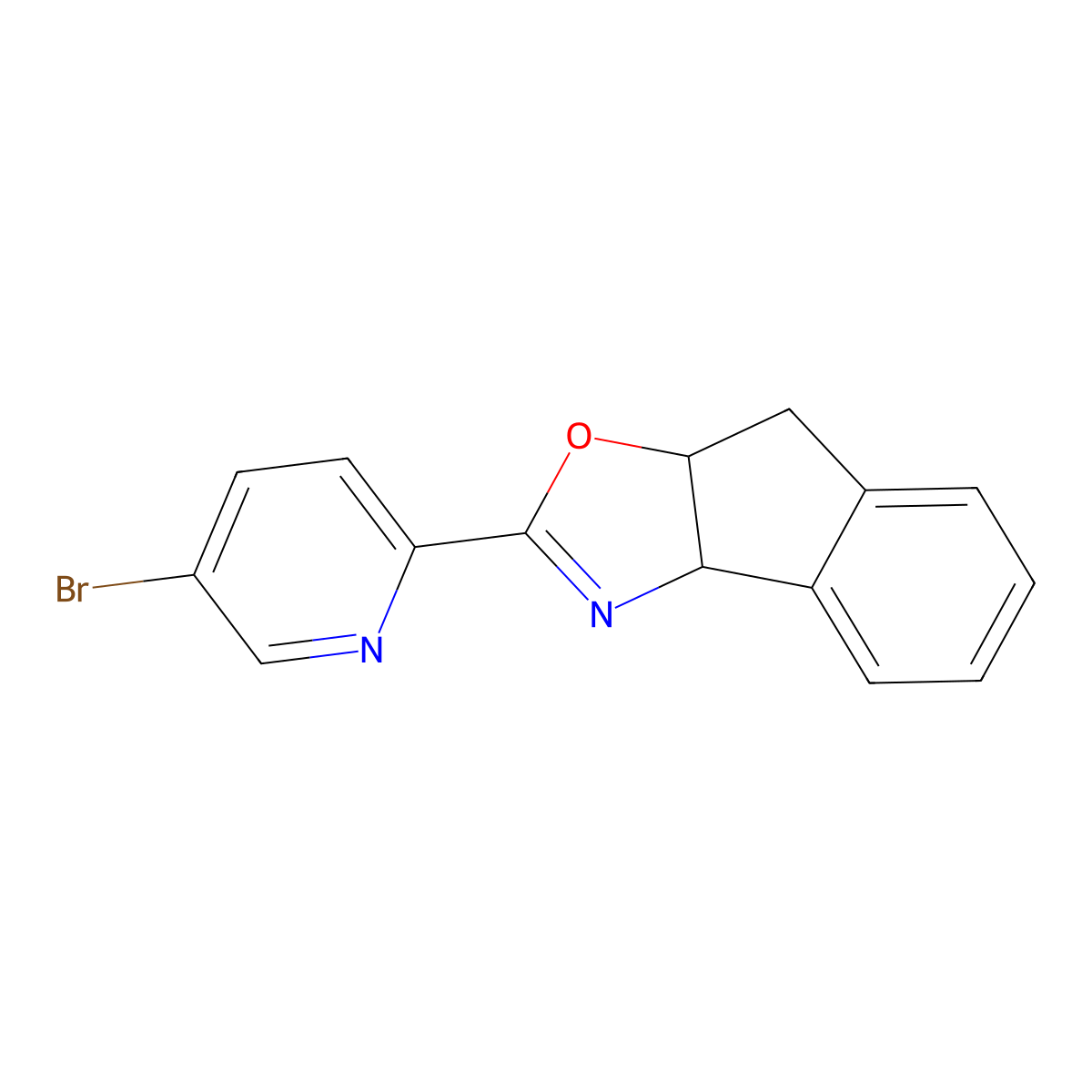 2-(5-Bromopyridin-2-yl)-3a,8a-dihydro-8H-indeno[1,2-d]oxazole molecular structure, CAS 2393960-78-4