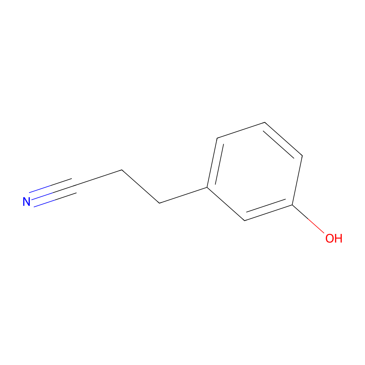 3-(3-Hydroxyphenyl)propanenitrile molecular structure, CAS 23941-88-0